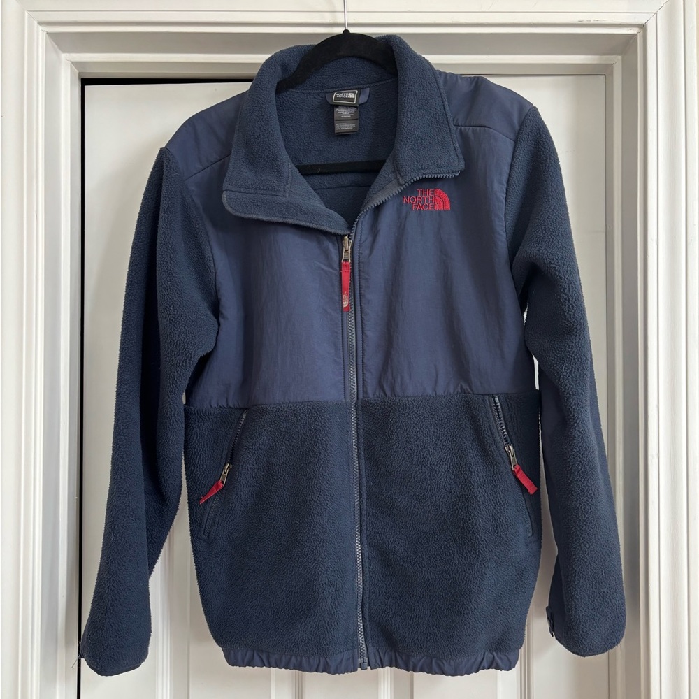 The North Face Dark Blue Fleece with Red Details
